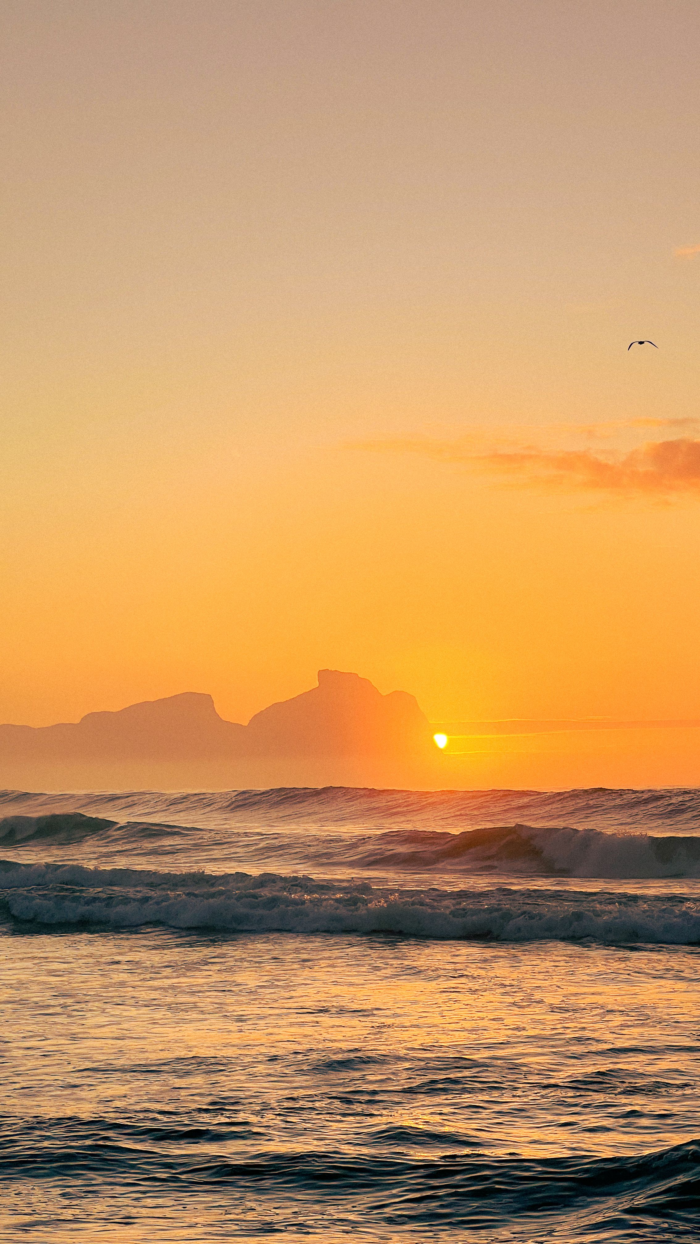 Dramatic Ocean Sunset with Golden Horizon · Free Stock Photo