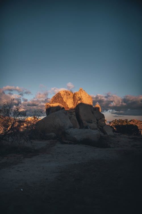 Rock Formation In Low Angle Shot