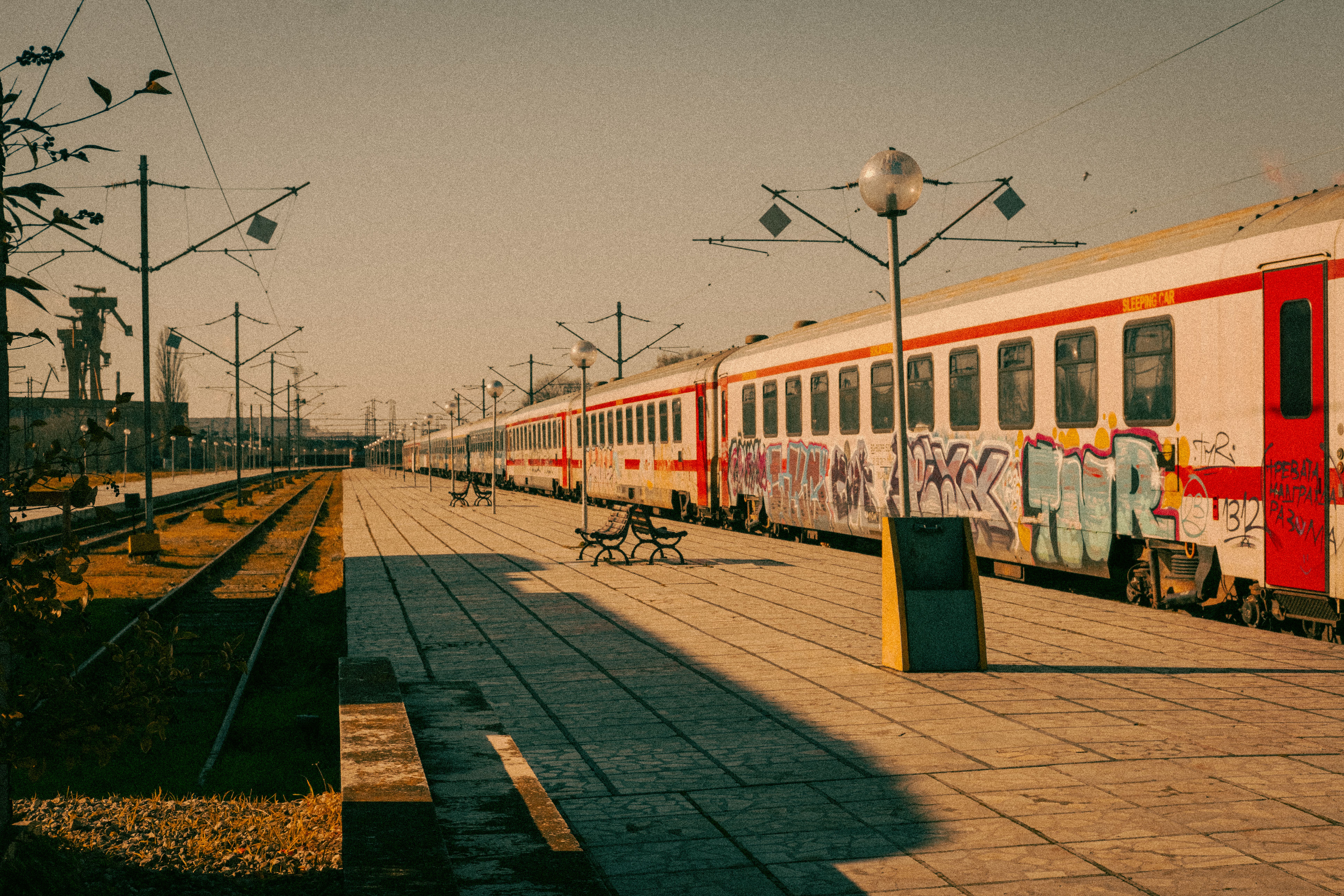 Modern ZSSK train at a station in Slovakia