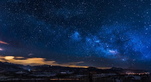 Základová fotografie zdarma na téma astronomie, galaxie, hory