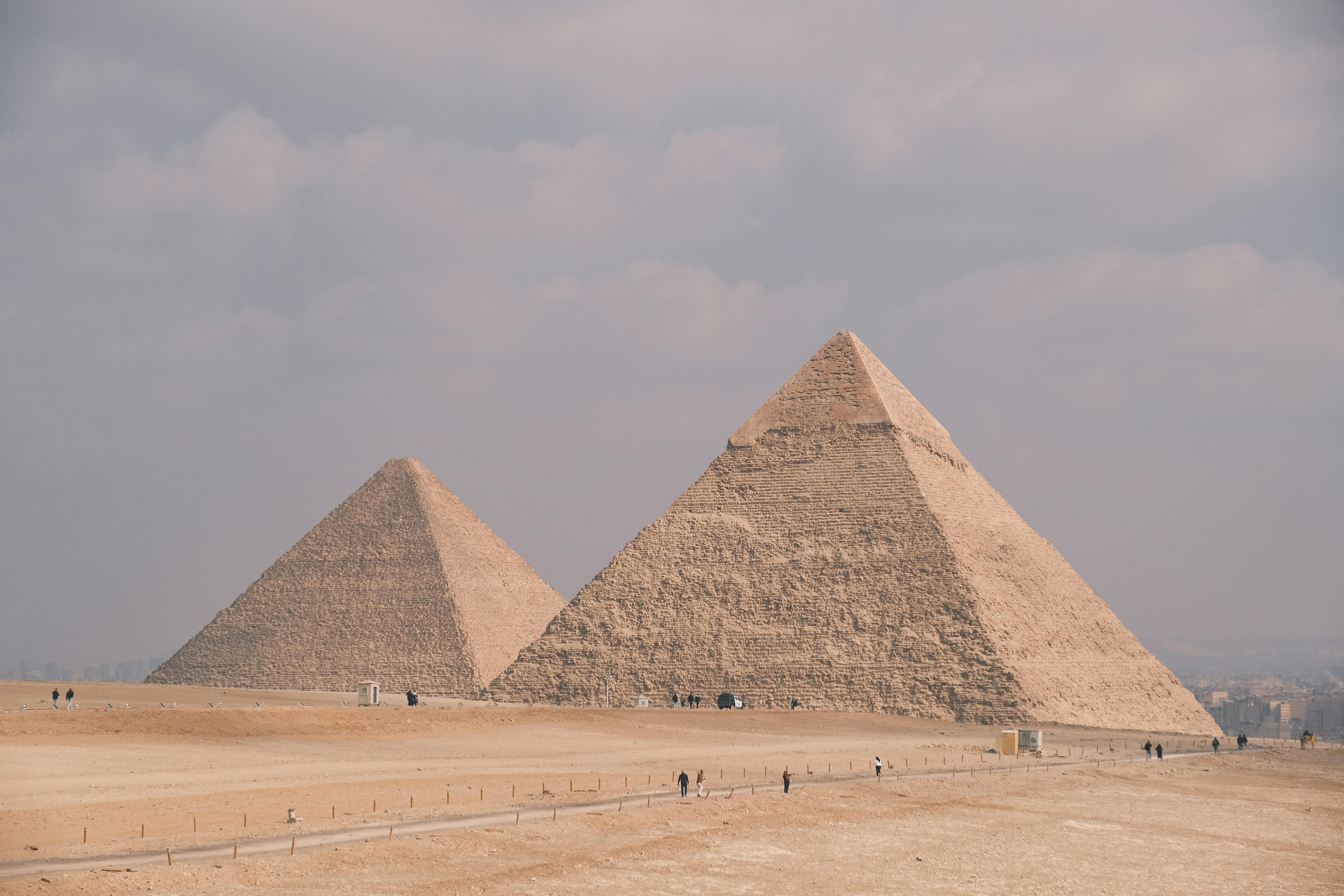 The Great Pyramids of Giza at sunset - cheap trip to africa
