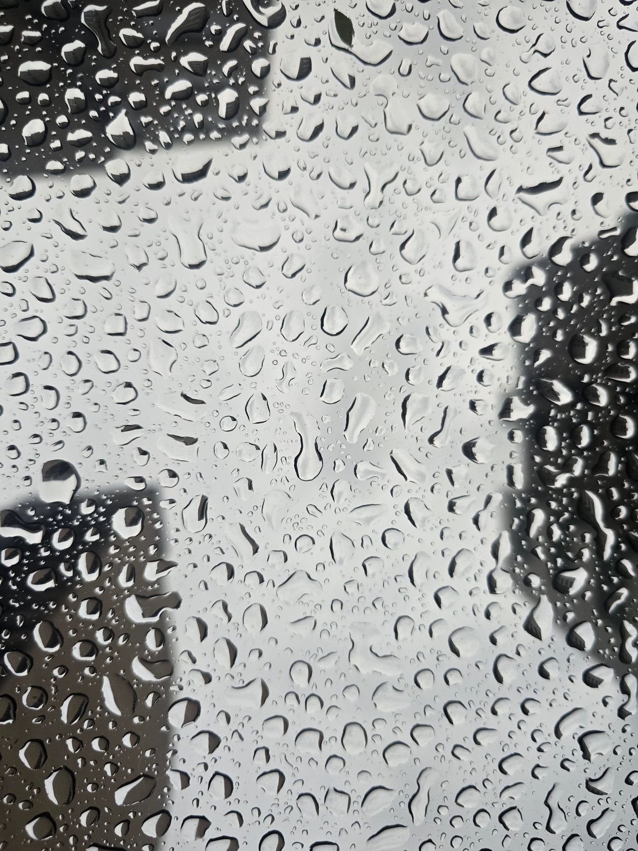 Close-up of raindrops on glass
