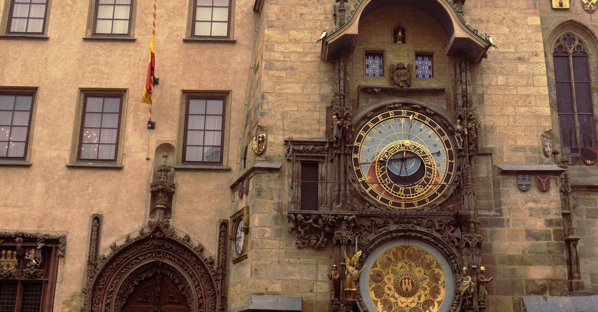 The astronomical clock on the old town hall in Prague