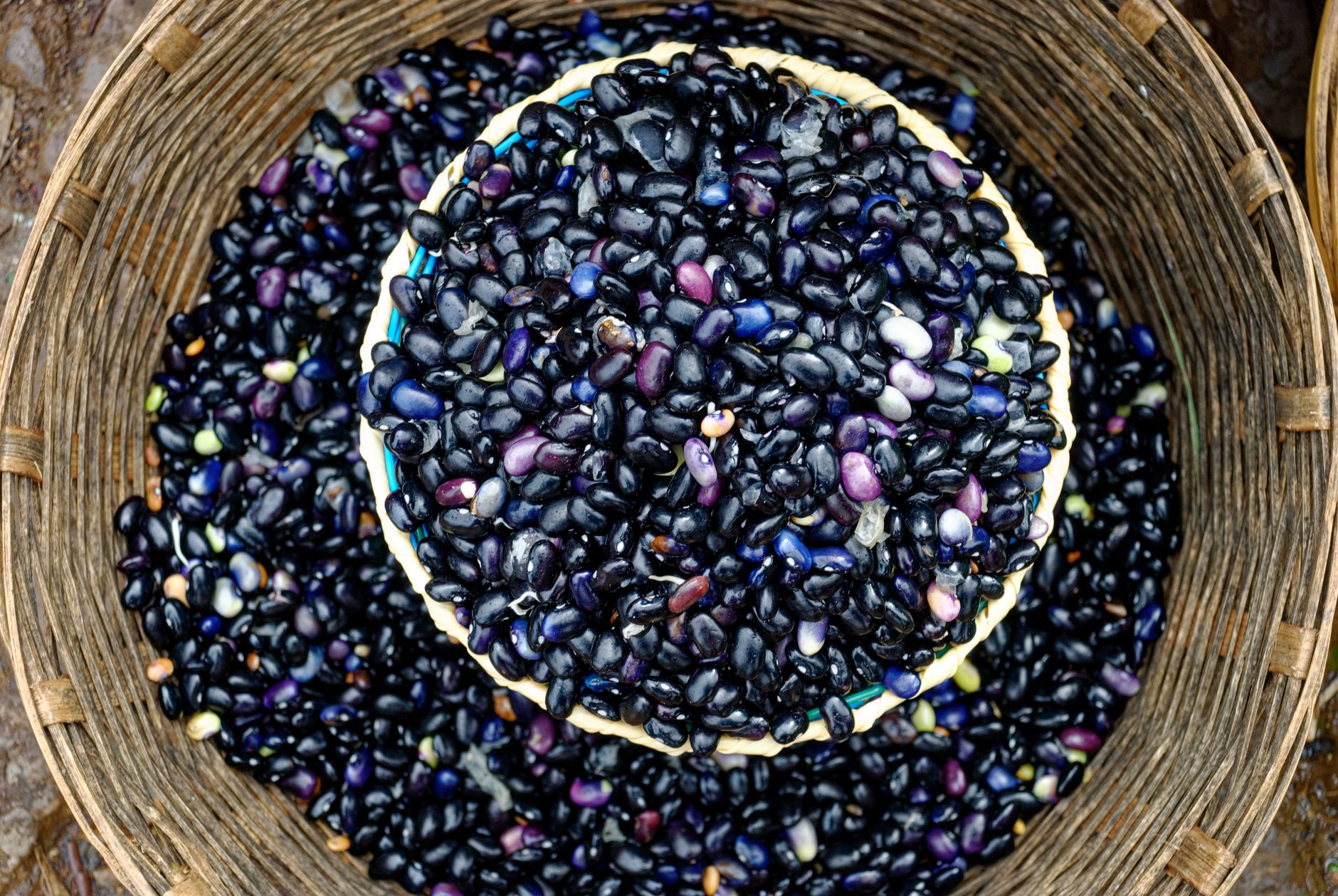 Colorful black beans prepared in a wholesome meal for muscle support