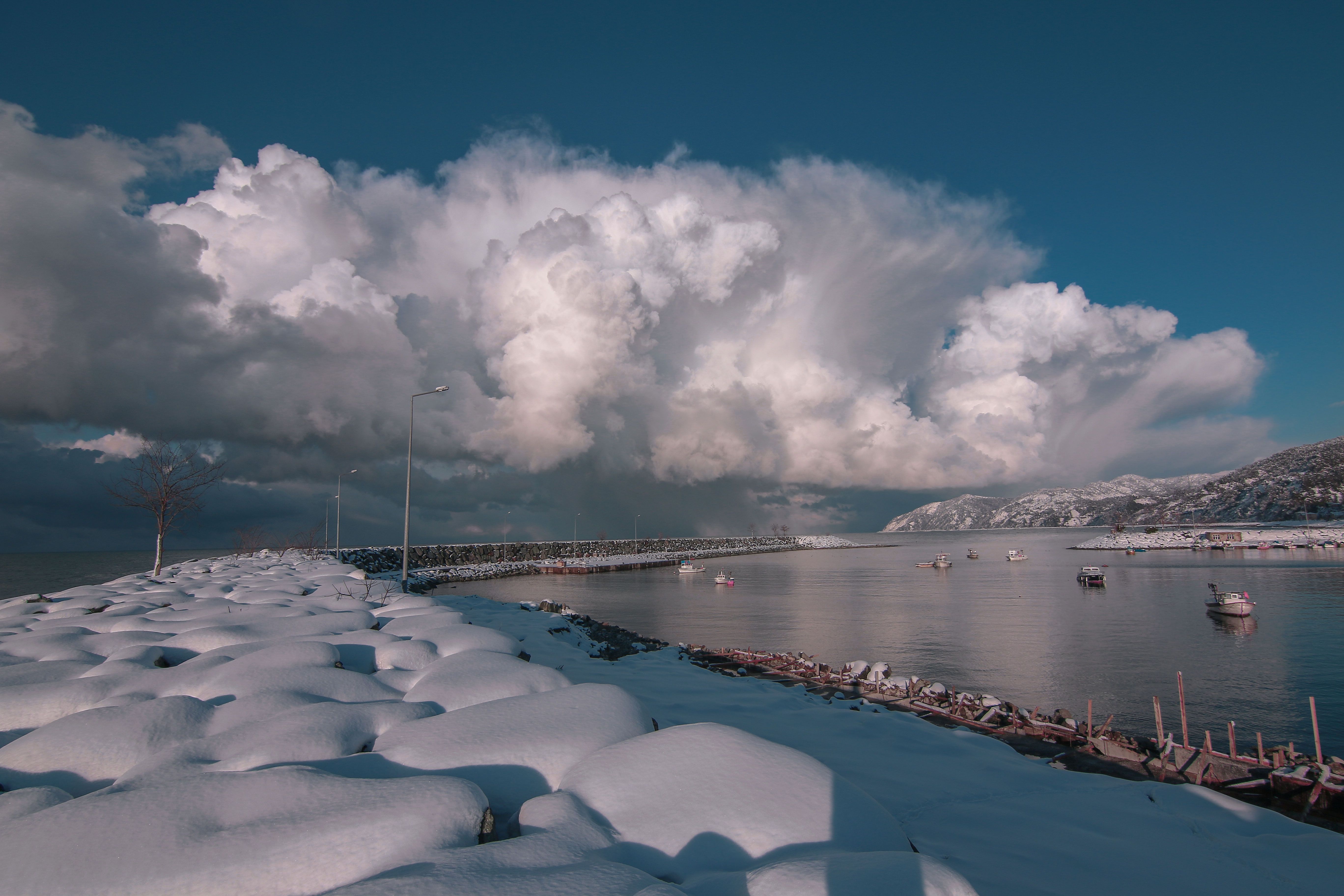 Snowy Seascape in Fındıklı, Rize, Türkiye · Free Stock Photo