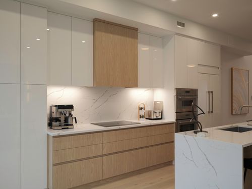 Free Contemporary kitchen interior with sleek cabinetry and modern appliances. Stock Photo