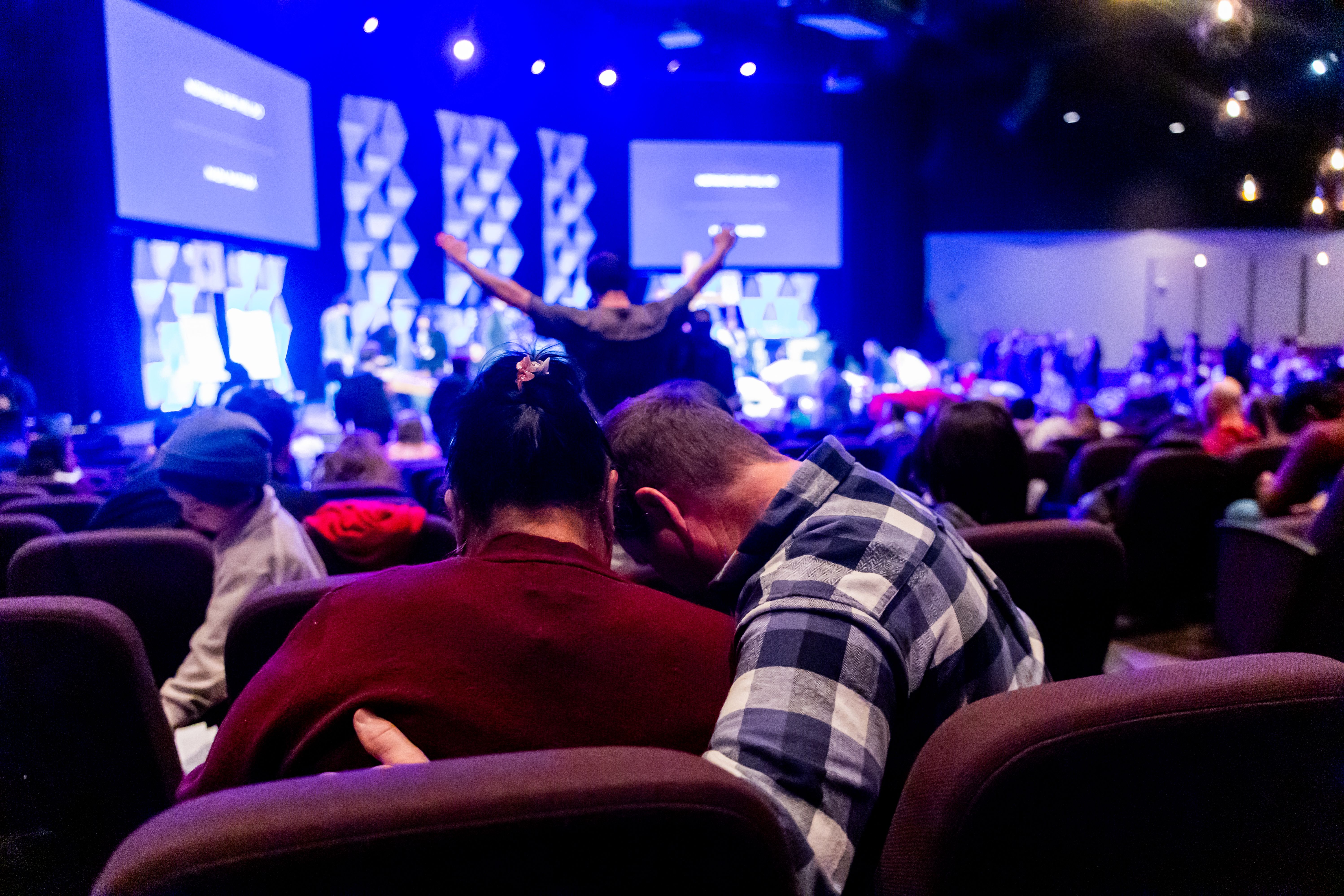 Intimate Moment in Church Service Gathering · Free Stock Photo