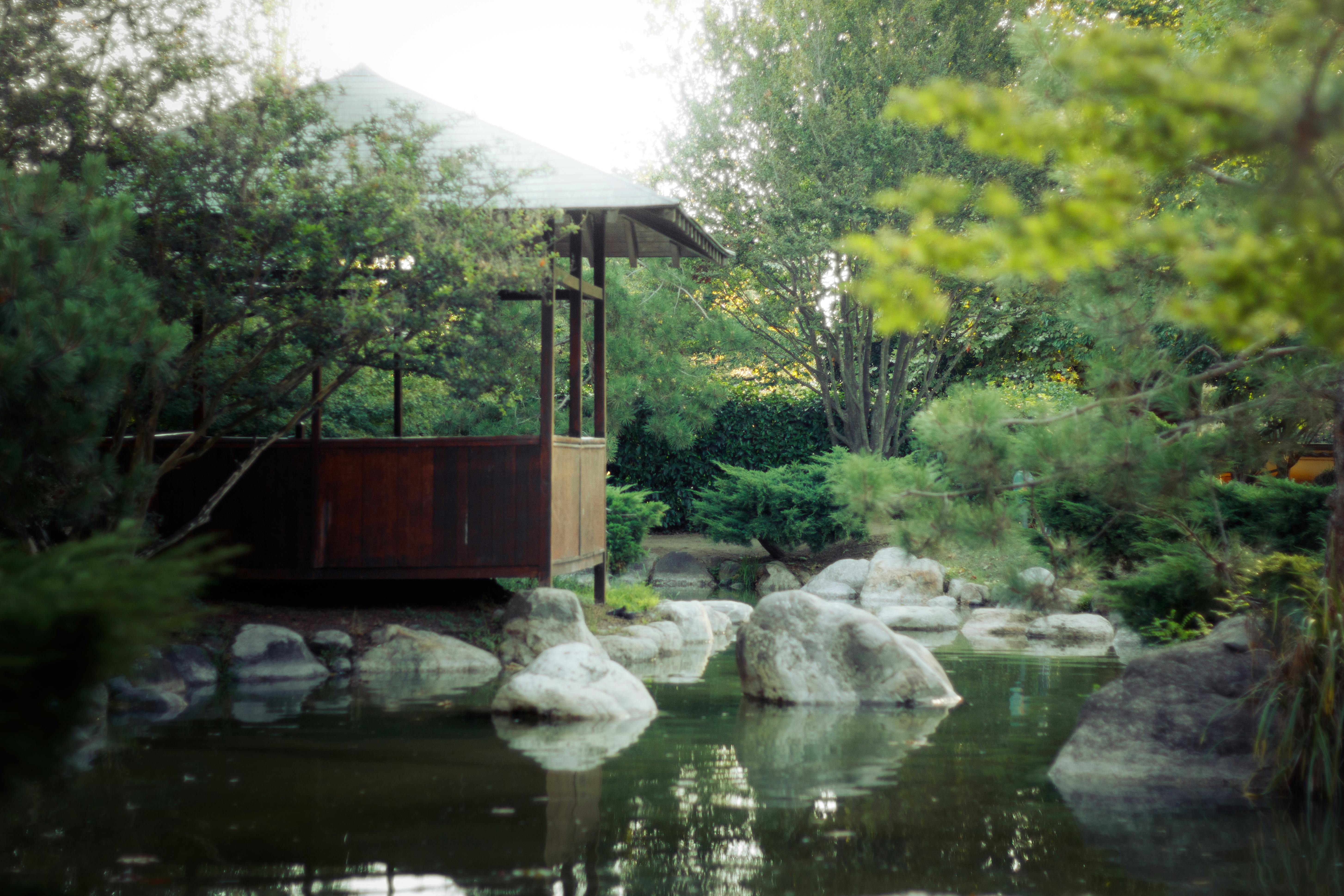 High-tech meditation room with sound system integration