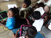 Children Learning at Rural School in India