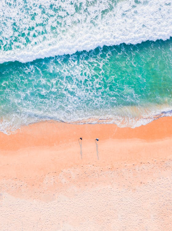 Free Drone Footage of a Beach Stock Photo