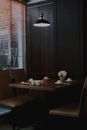 Pendant Lamp over Wooden Table