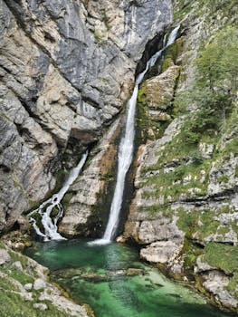 Free stock photo of alps, beautiful waterfall, savica