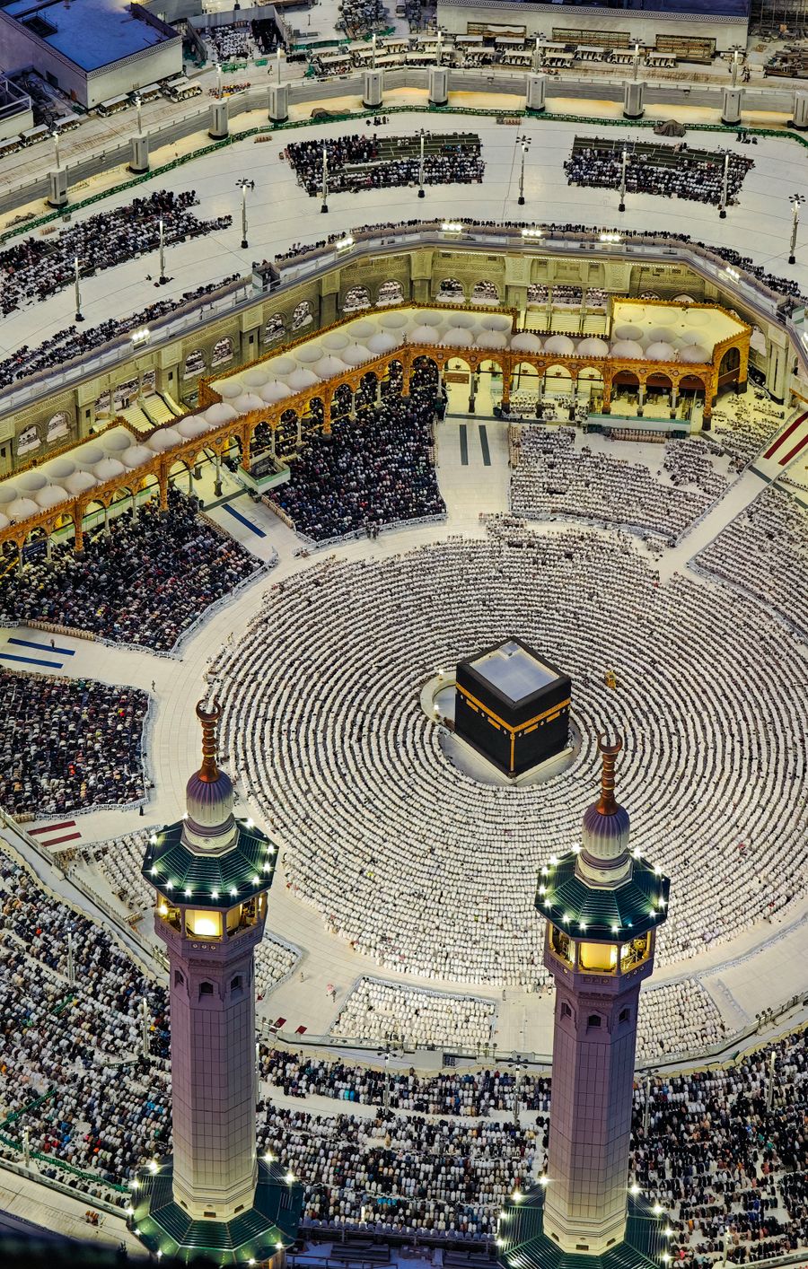 Pemandangan udara Ka'bah di Masjidil Haram, Mekah