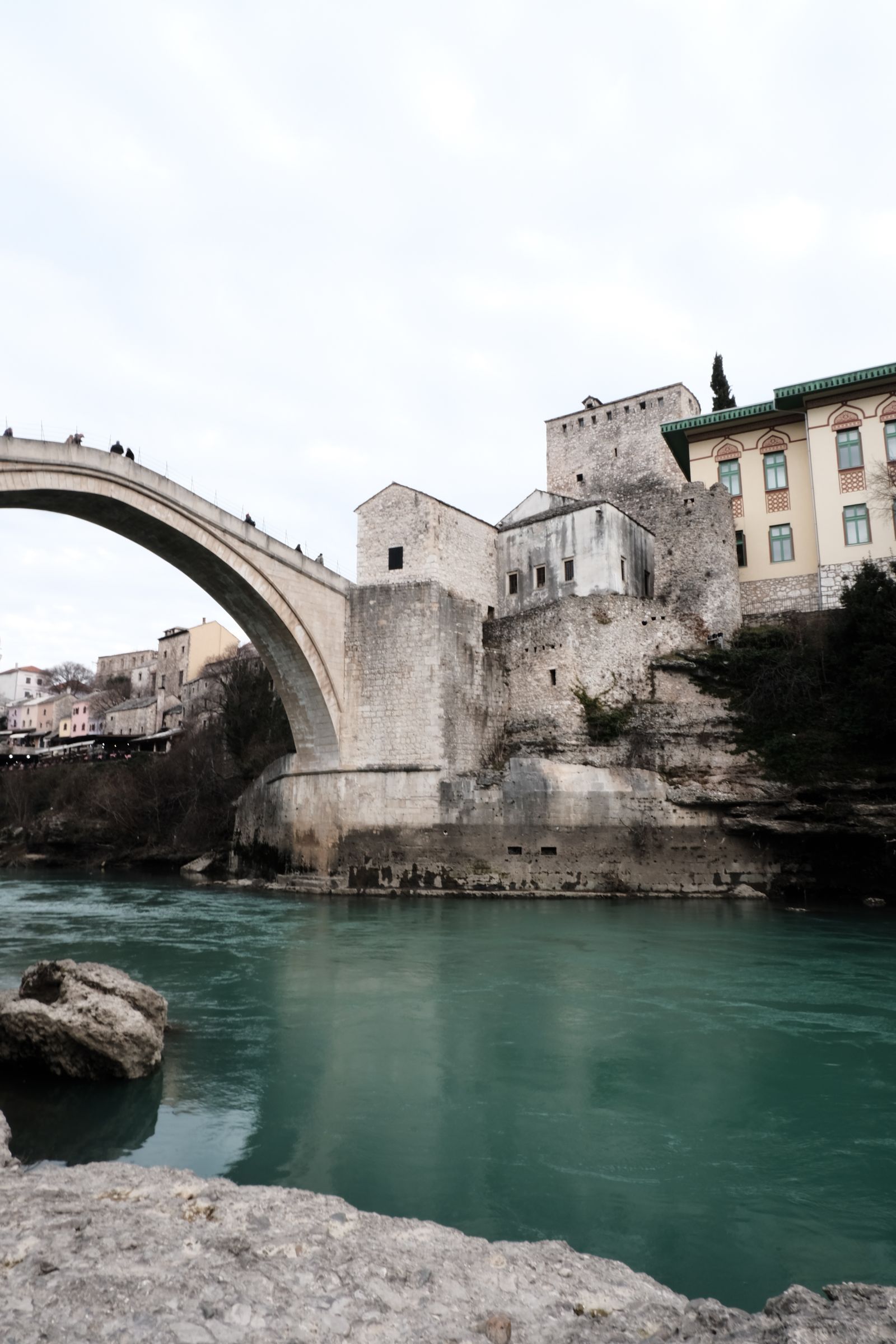Stari Most bridge over the Neretva River in Mostar, Bosnia and Herzegovina