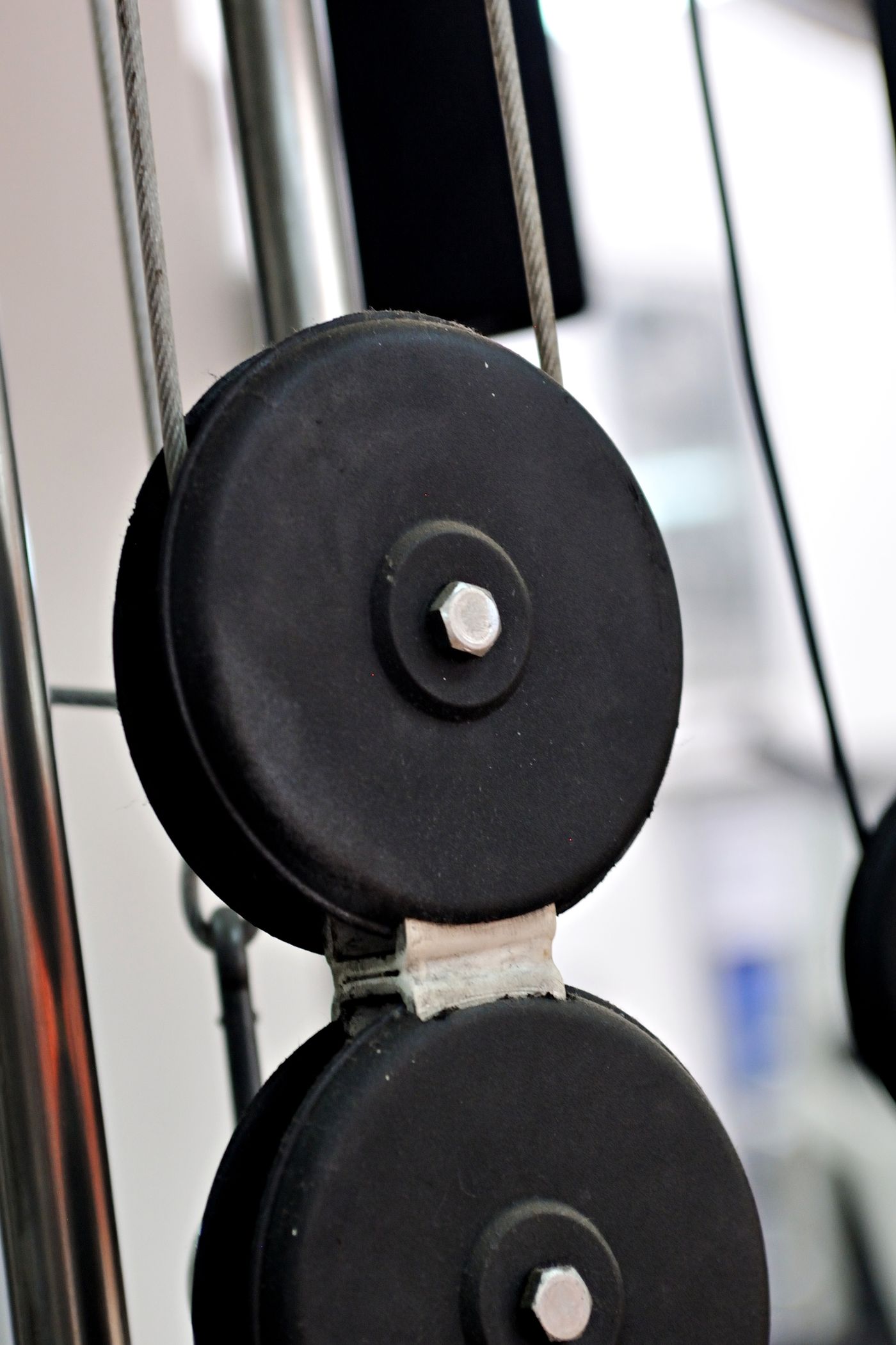 Commercial strength machine pulley and cable system