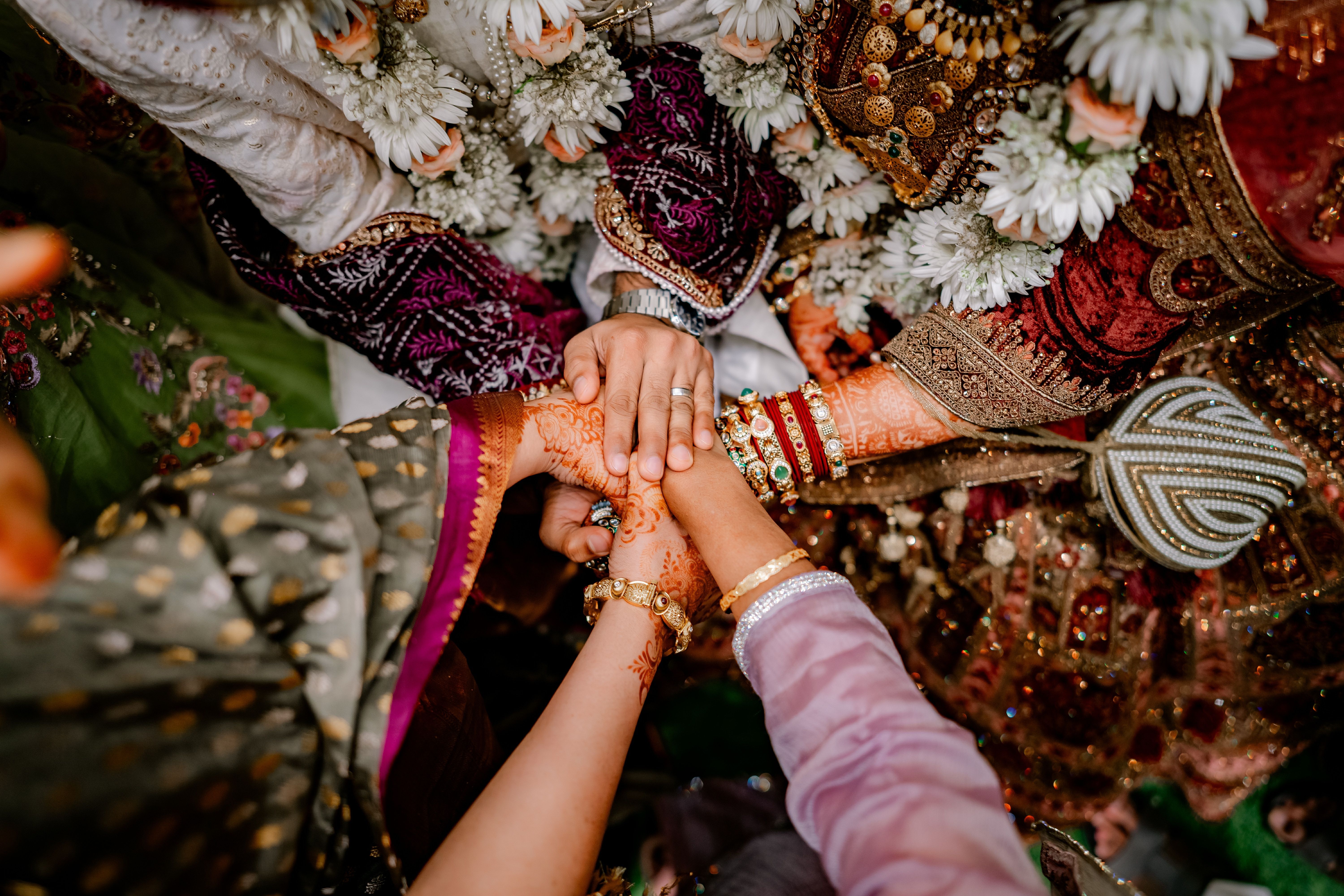 Vibrant Cultural Wedding Hand Ceremony · Free Stock Photo