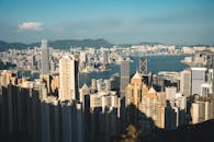 Stunning Aerial View of Hong Kong Skyline