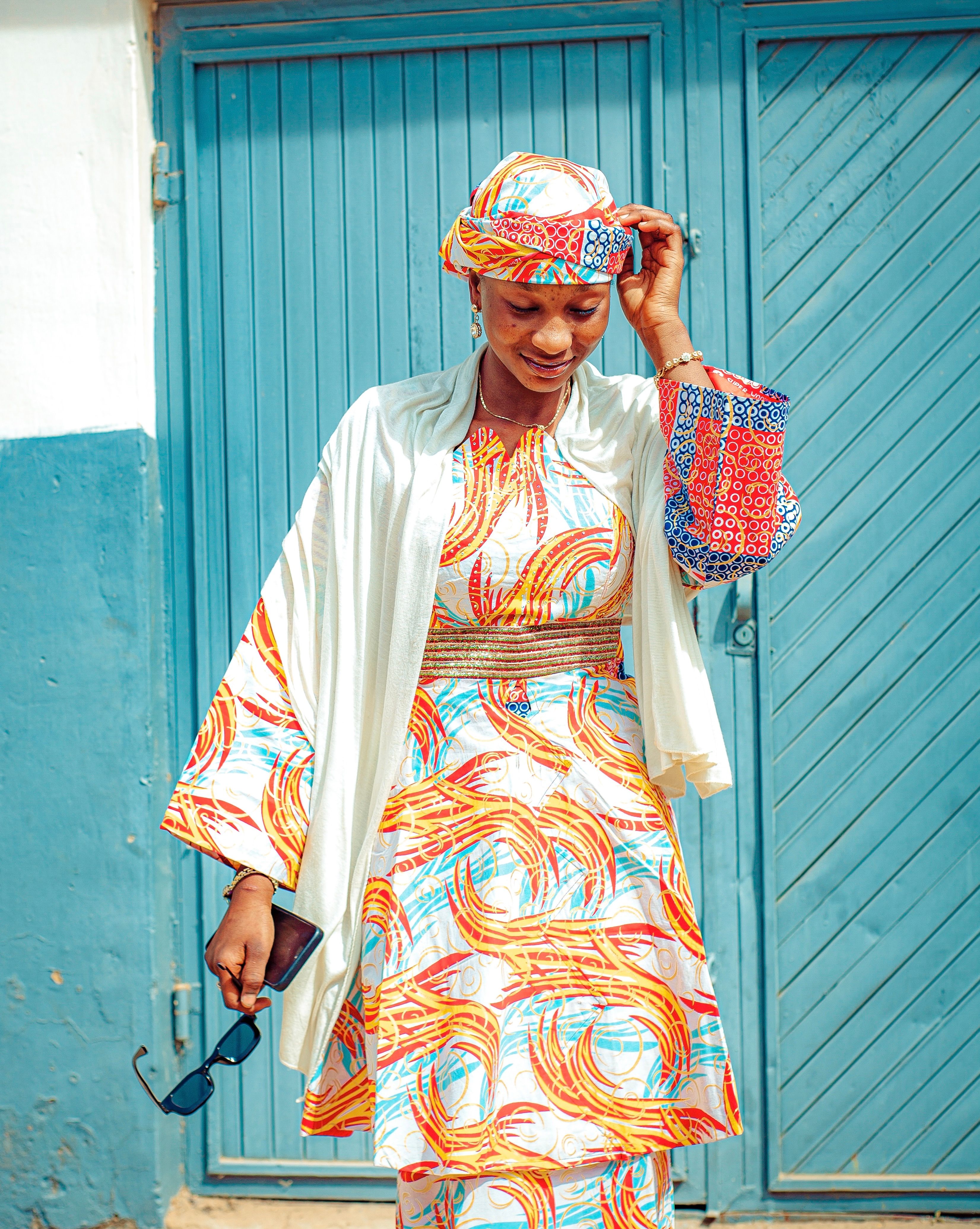 Colorful Traditional African Attire Portrait · Free Stock Photo