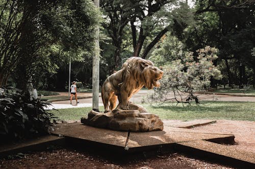 Free stock photo of figurine, lion, park Stock Photo