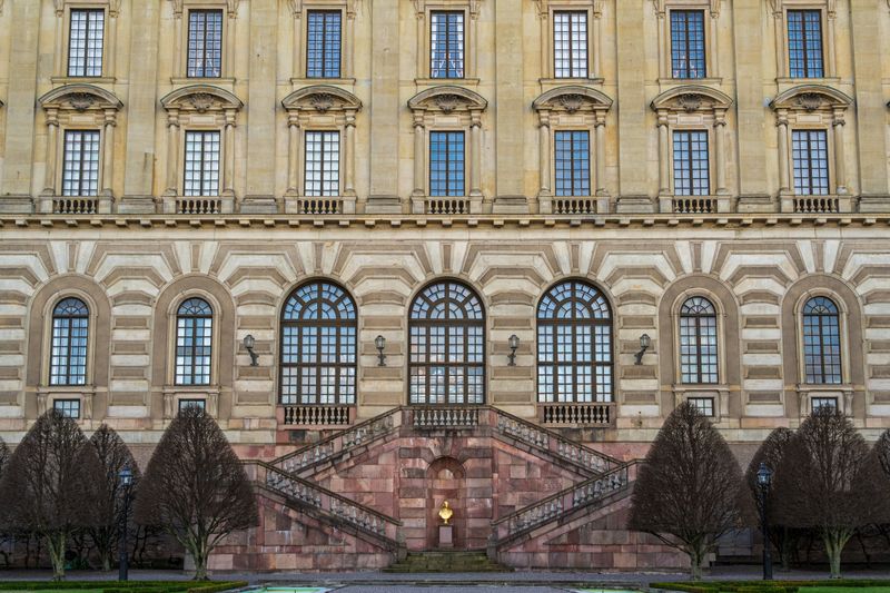 Facade of the Royal Palace in Stockholm