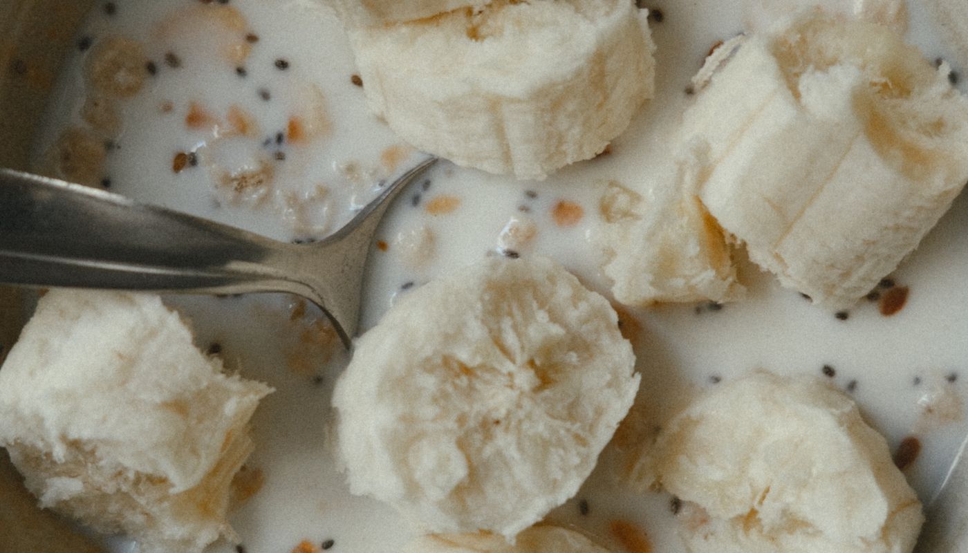 healthy homemade ice cream — A Bowl of Sliced Banana and a Glass of Milk · Free. Photo: Pexels