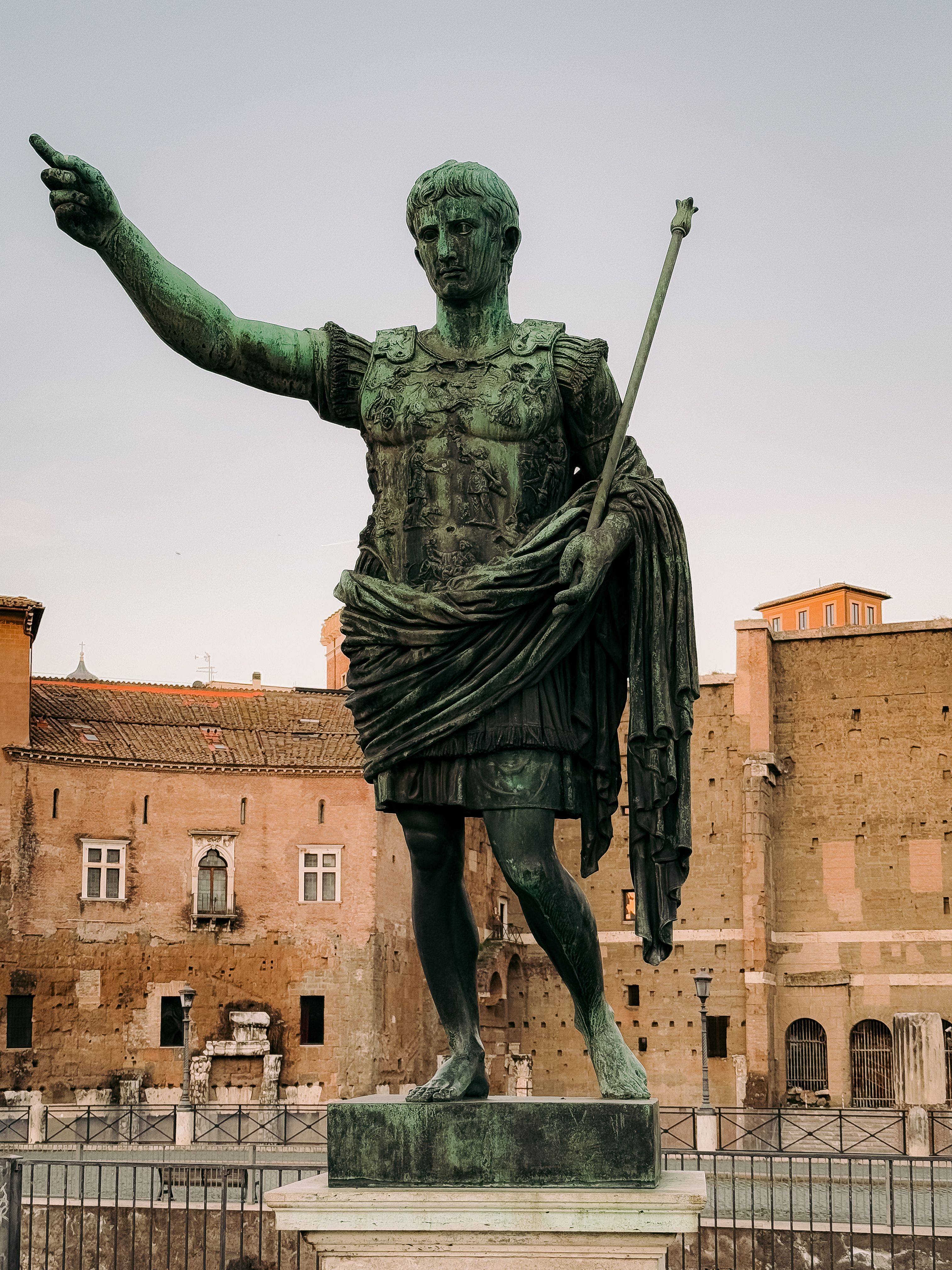 Statue of Roman Emperor in Rome at Sunset · Free Stock Photo