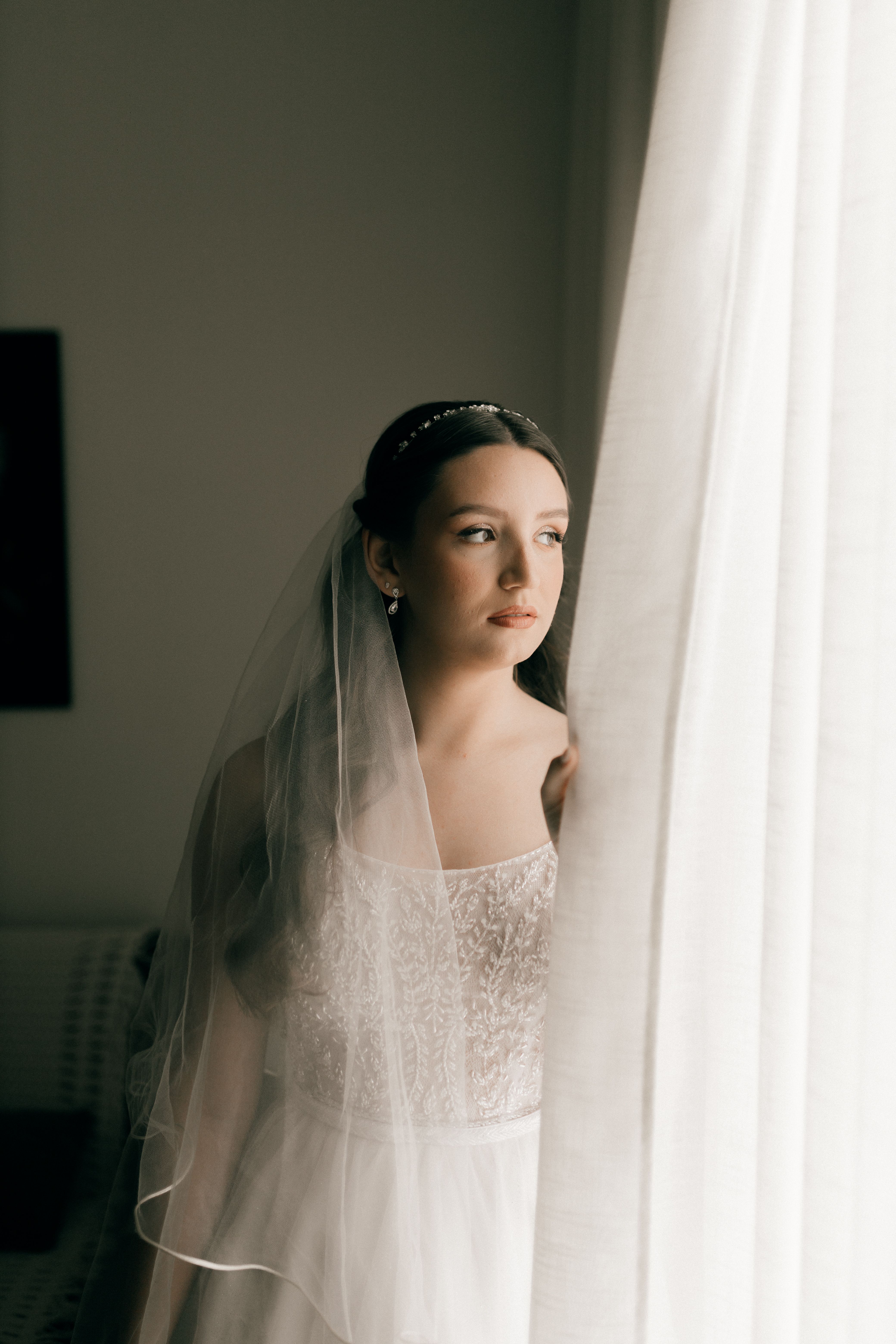 Woman in White Floral Wedding Dress · Free Stock Photo