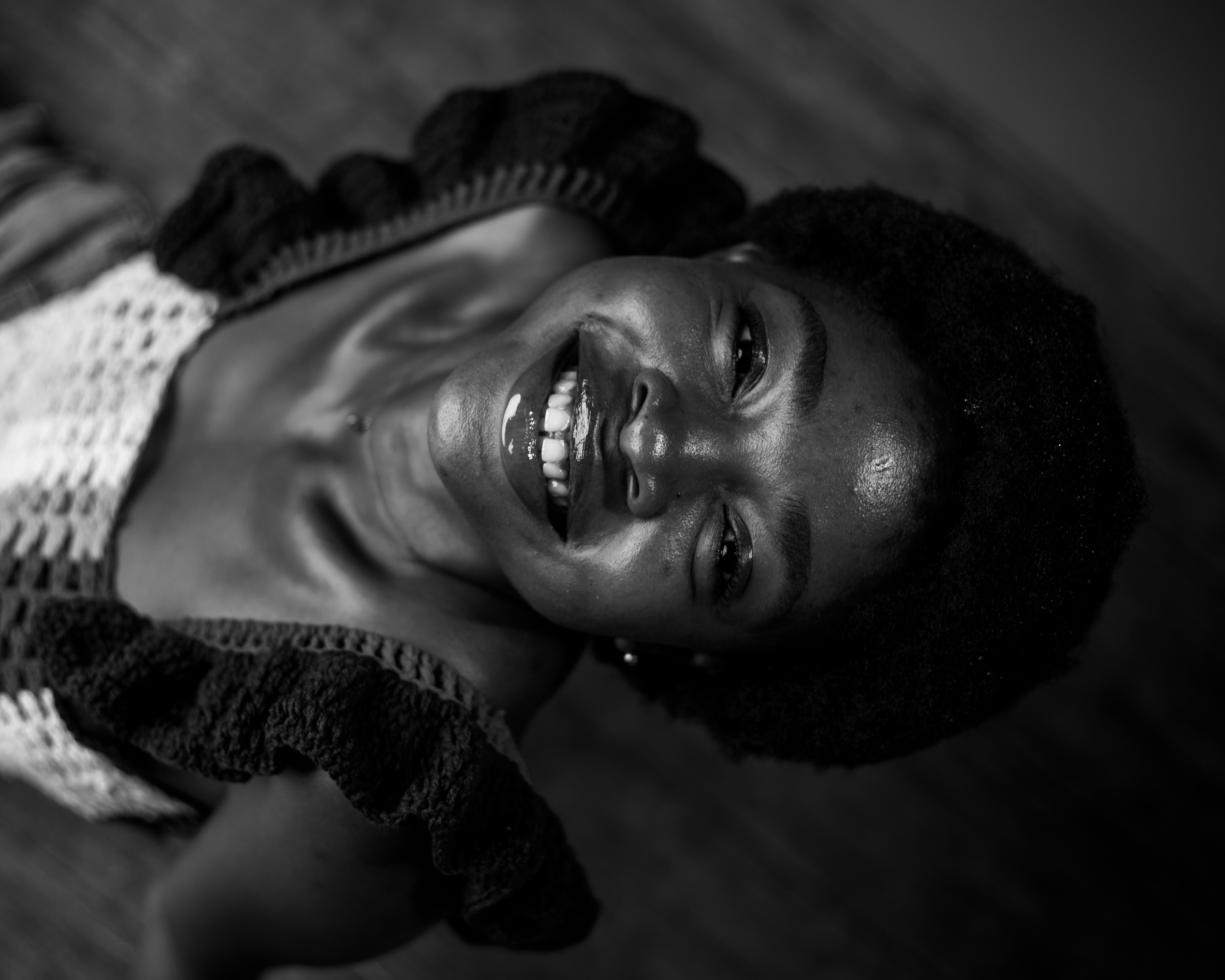 Black and White Portrait of Smiling Woman · Free Stock Photo