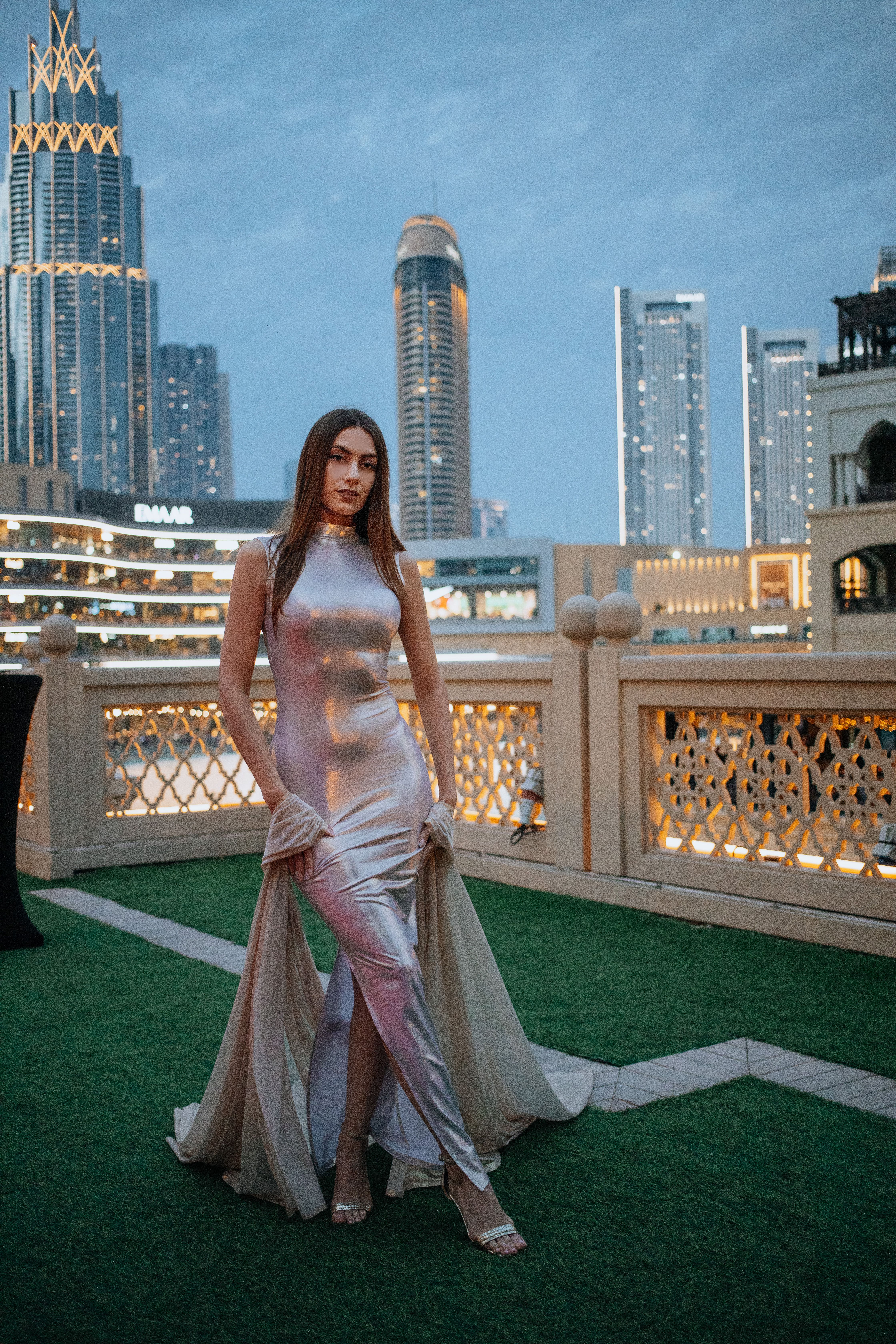 green emerald velvet dress Luxury Beaded Evening Dress with Cape Sleeve SS495 main image 0