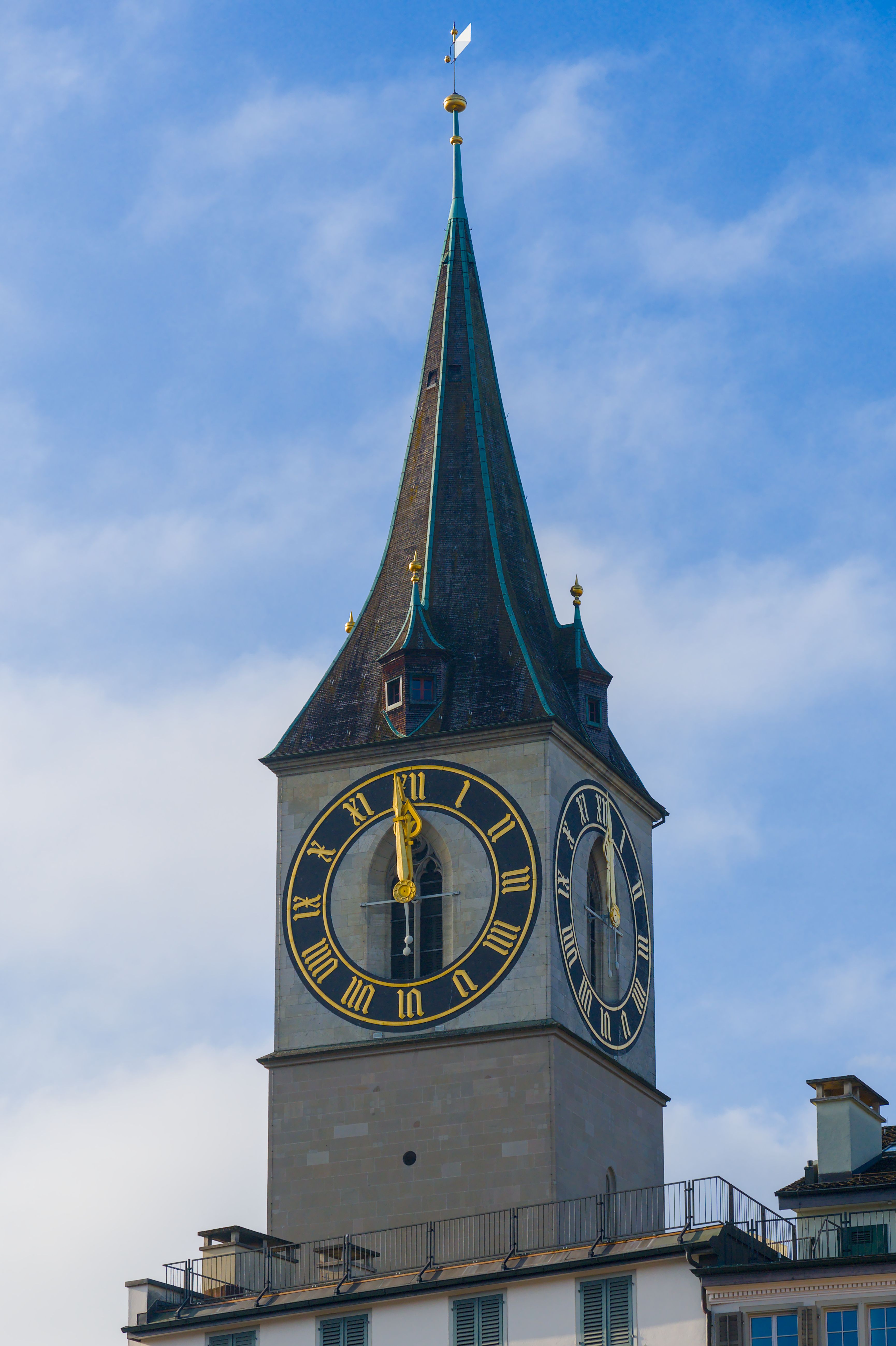 St. Peter Church Clock Tower in Zurich · Free Stock Photo