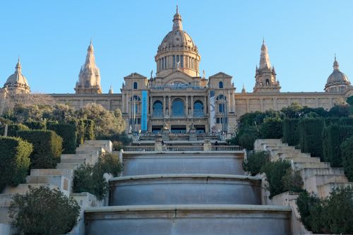 Free Discover the grandeur of National Palace, a stunning architectural landmark in Barcelona, Spain. Stock Photo
