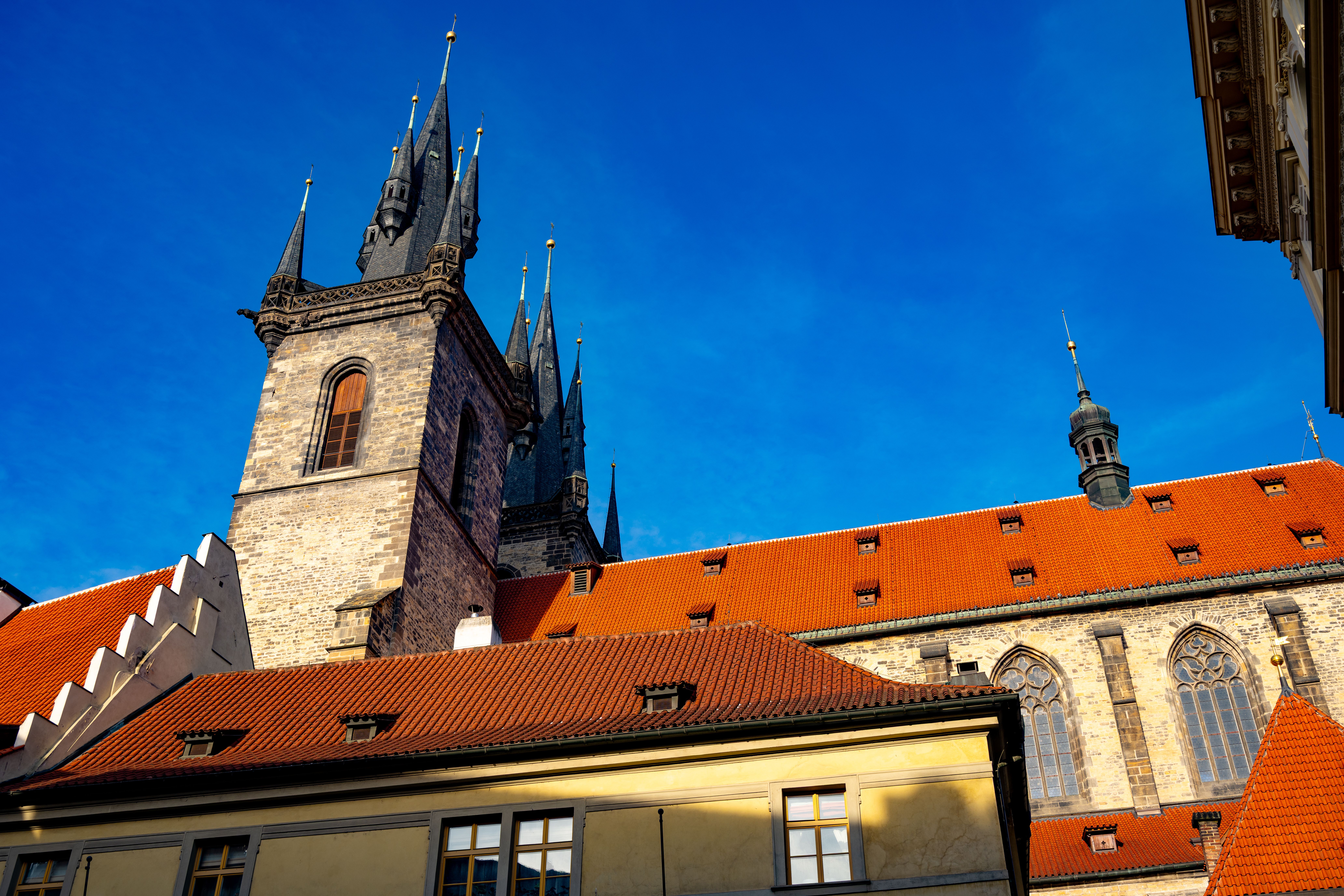 Gothic Church Spires Against Clear Blue Sky · Free Stock Photo