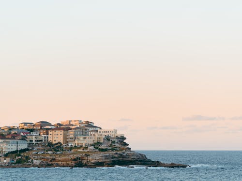 Free Houses on Mountain Stock Photo