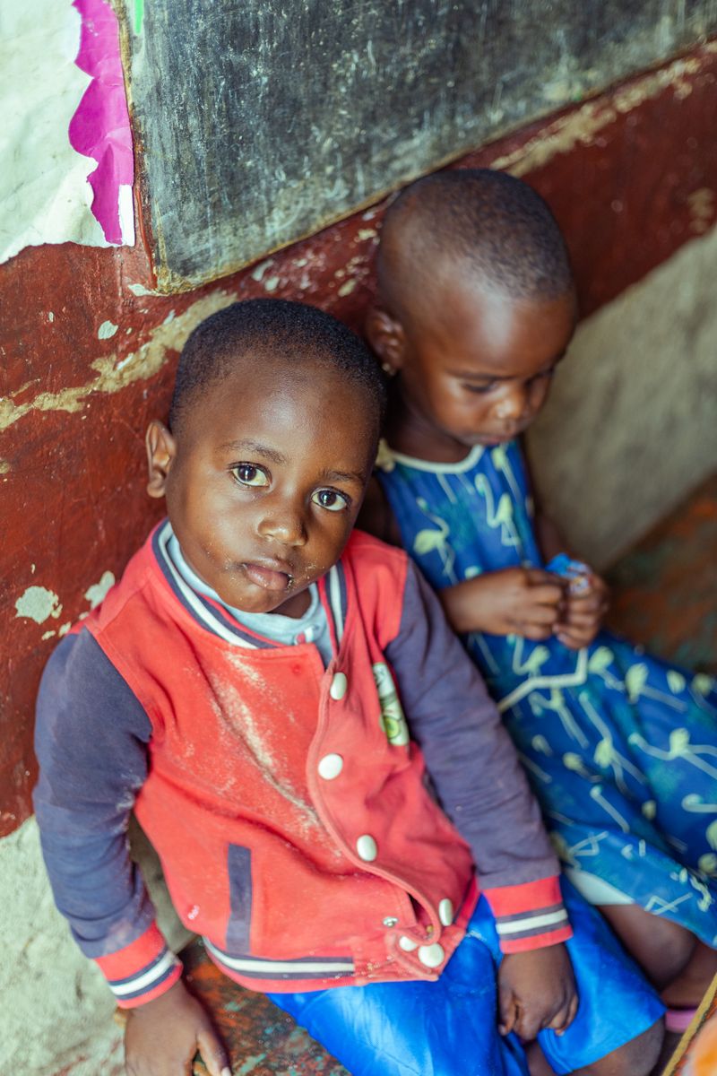 Portrait of children in Kampala, Uganda