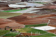 Colorful Patchwork Fields in Elmalı, Türkiye