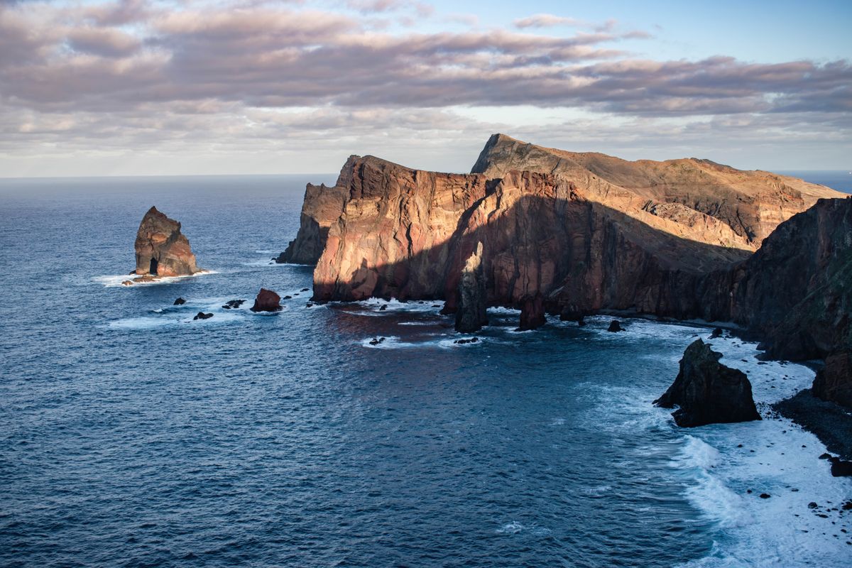 The volcanic cliffs of Ponta de São Lourenço, Madeira
