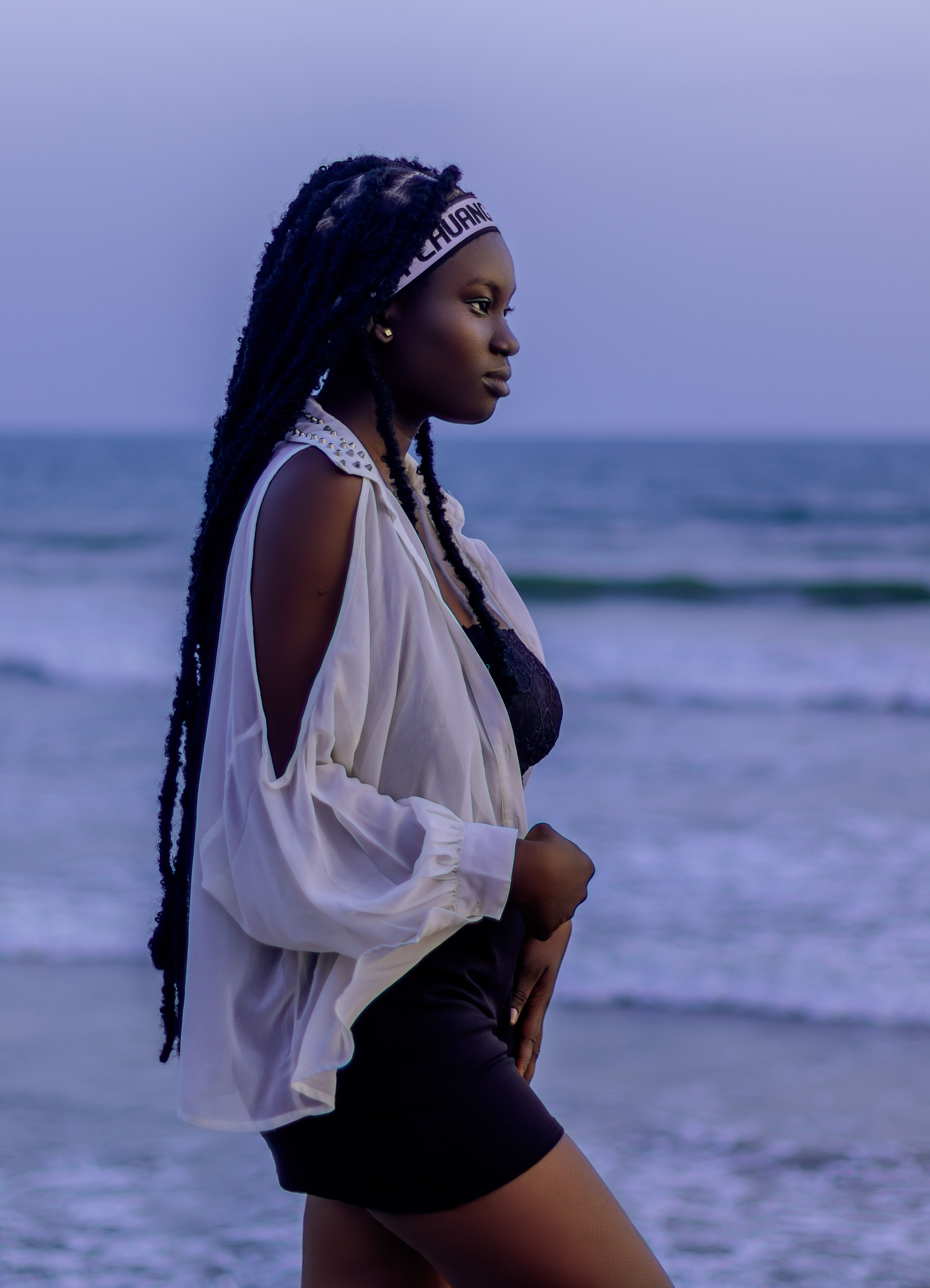 Elegant Young Woman Posing at the Beach · Free Stock Photo