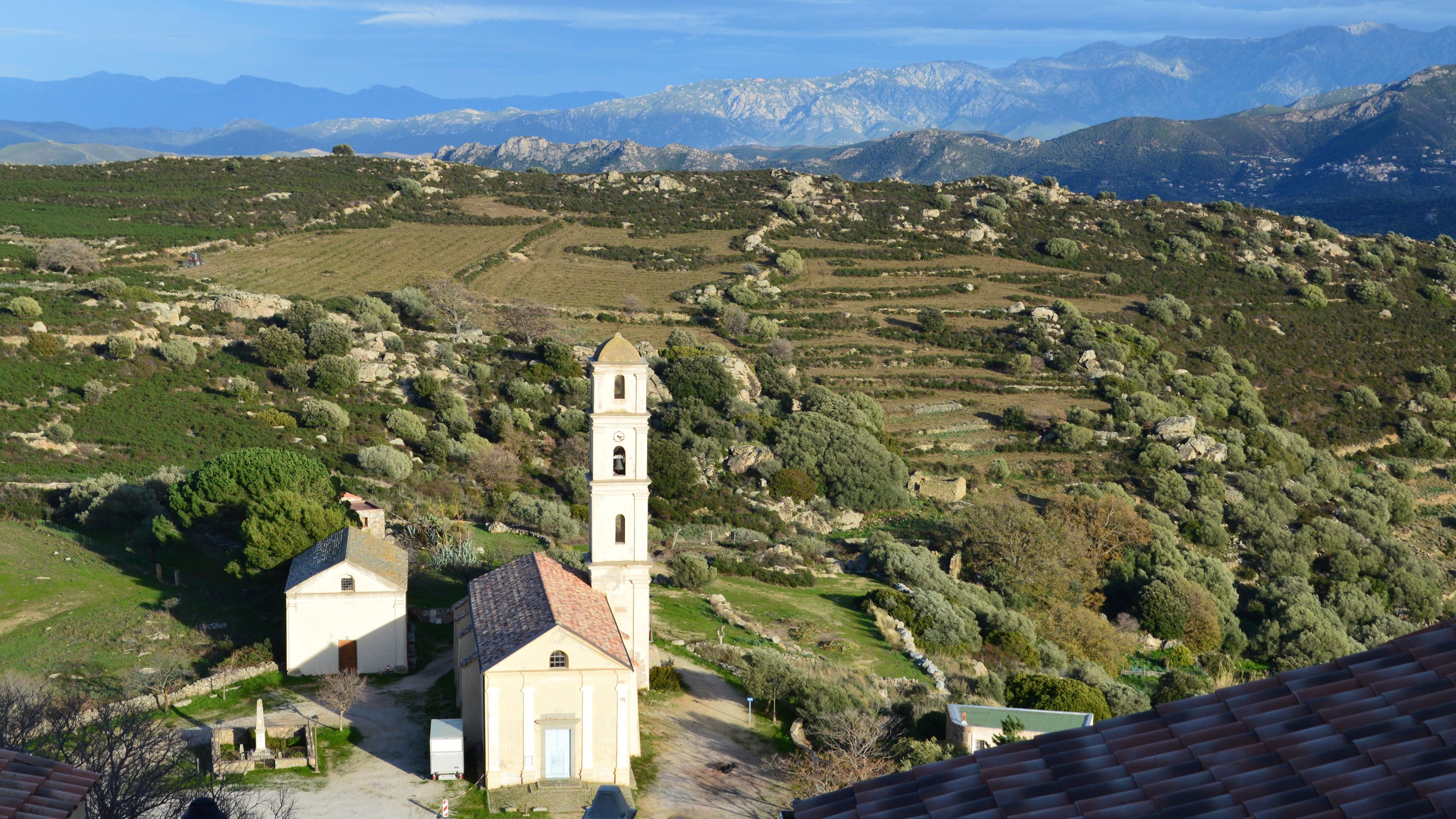 Explore the picturesque landscape of Sant'Antonino, a charming village nestled in the hills of Corsica, France. Explore the picturesque landscape of Sant'Antonino, a charming village nestled in the hills of Corsica, France.