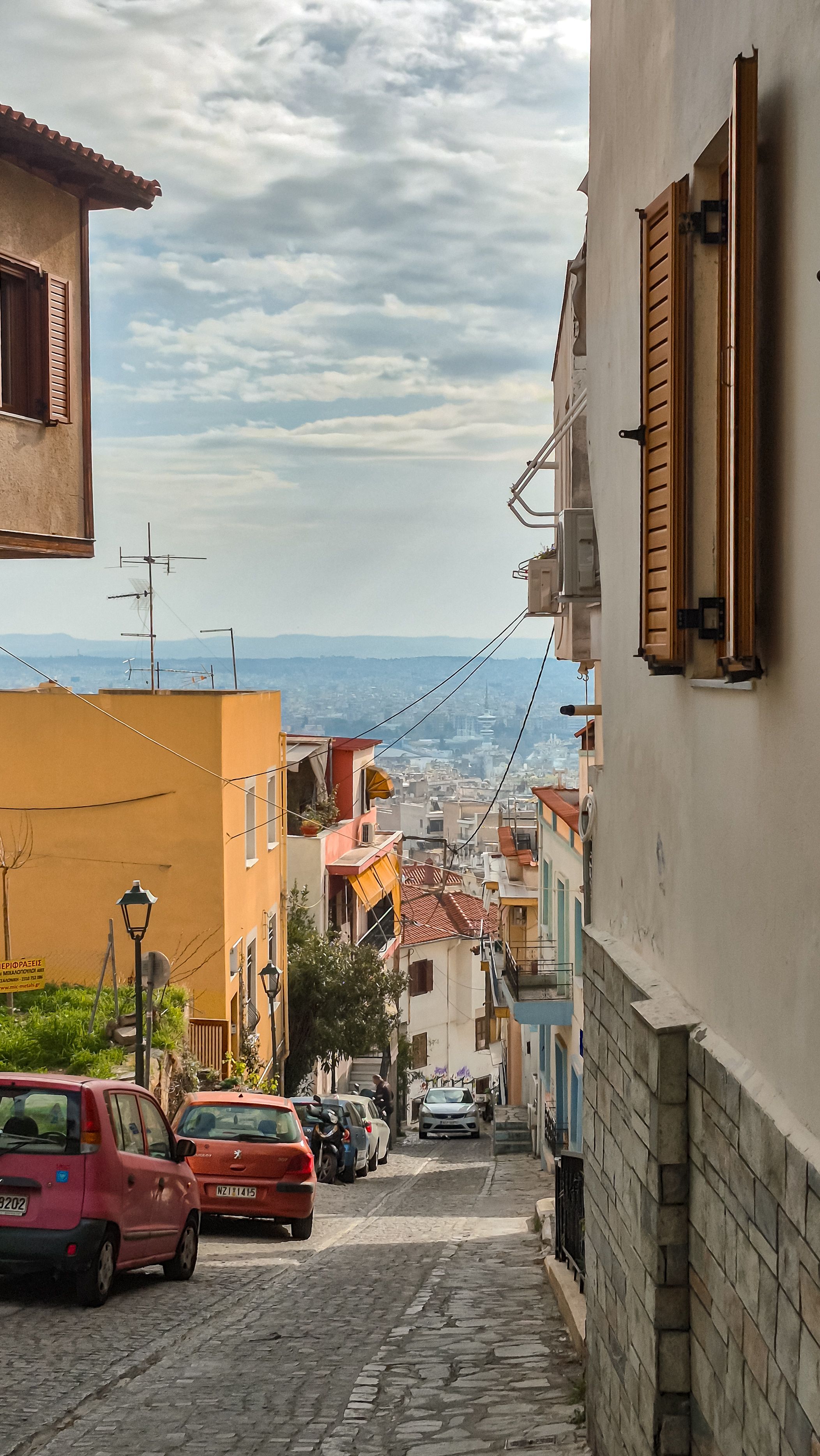 Charming European Street with City View · Free Stock Photo