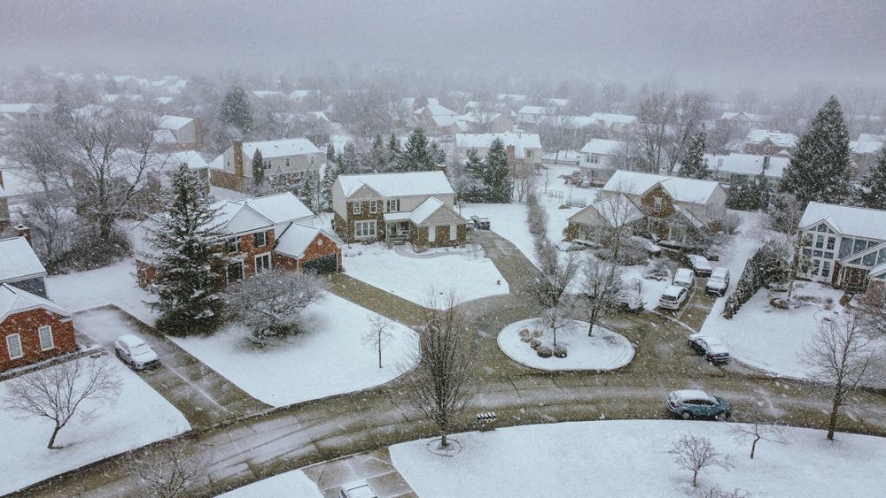 Homes along a residential street in Detroit