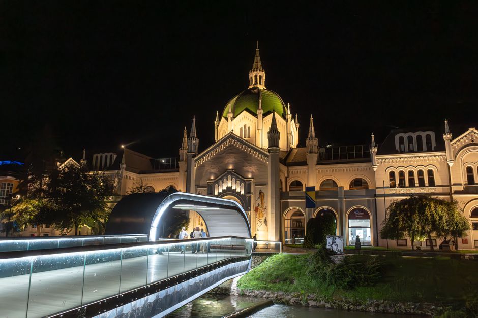 Modern train station in Sarajevo, Bosnia and Herzegovina, a hub for intercity travel