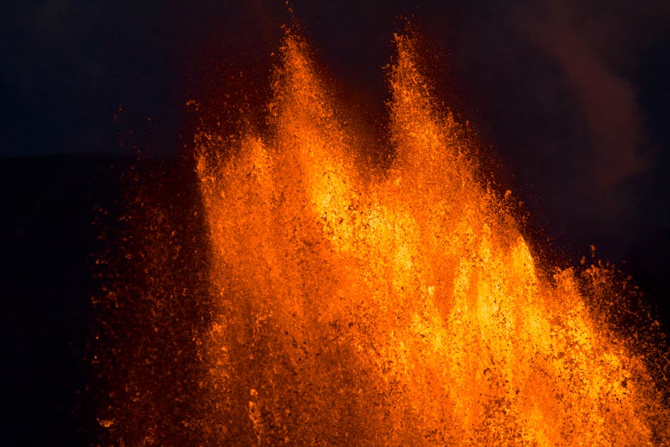 Photo by James Lee Captivating lava eruption at Hawaii Volcanoes National Park, showcasing nature's raw power.