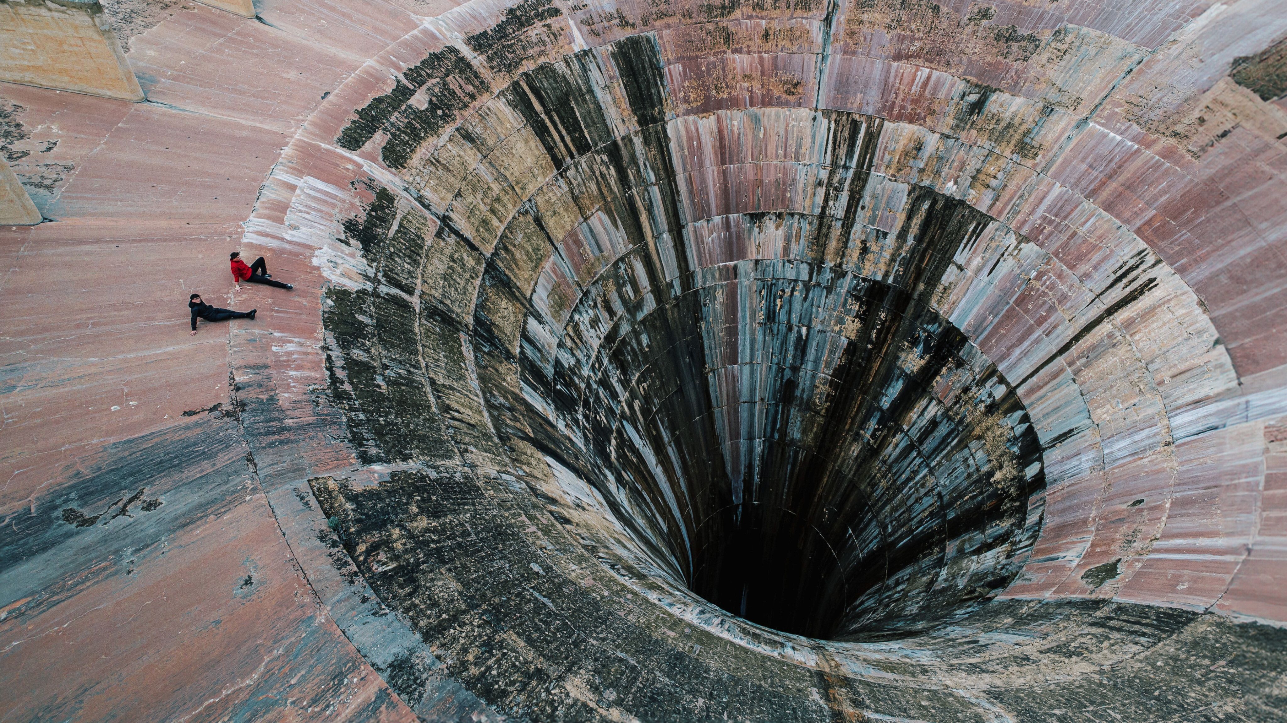 Dramatic aerial view of massive man-made structure · Free Stock Photo