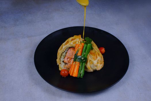 Dinner — Baked Salmon & Asparagus
