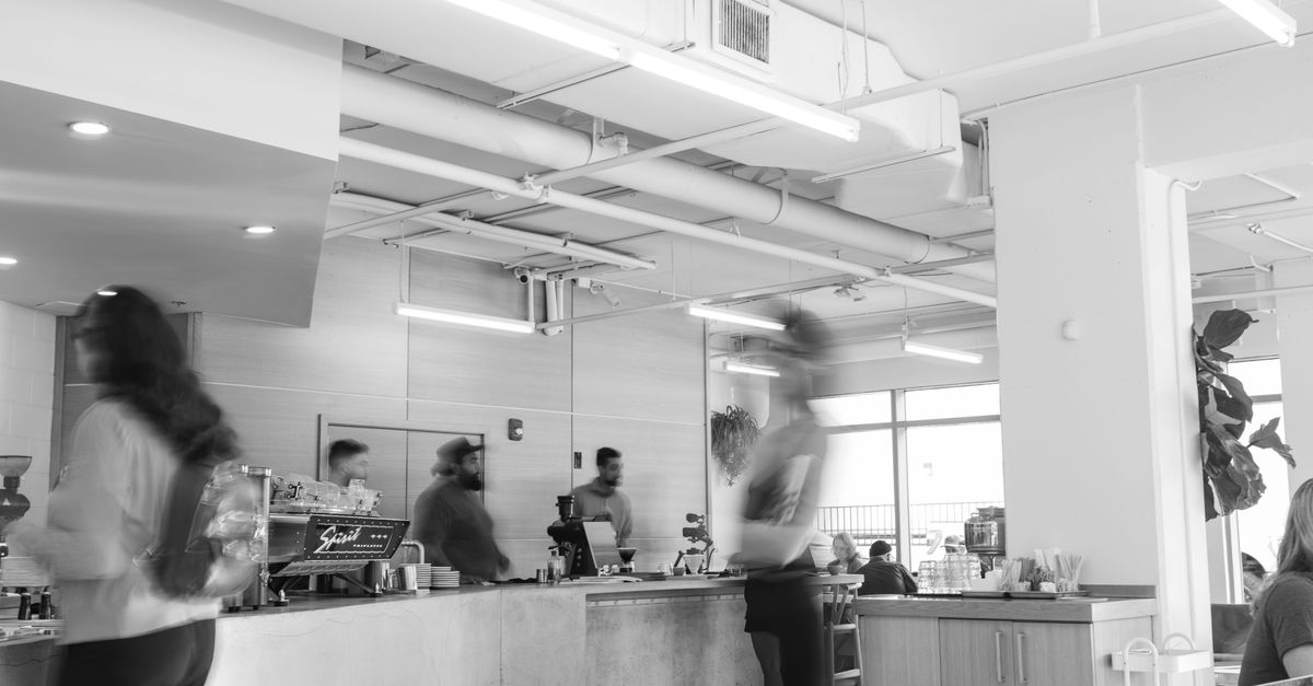Modern Cafe Interior with Motion Blur · Free Stock Photo