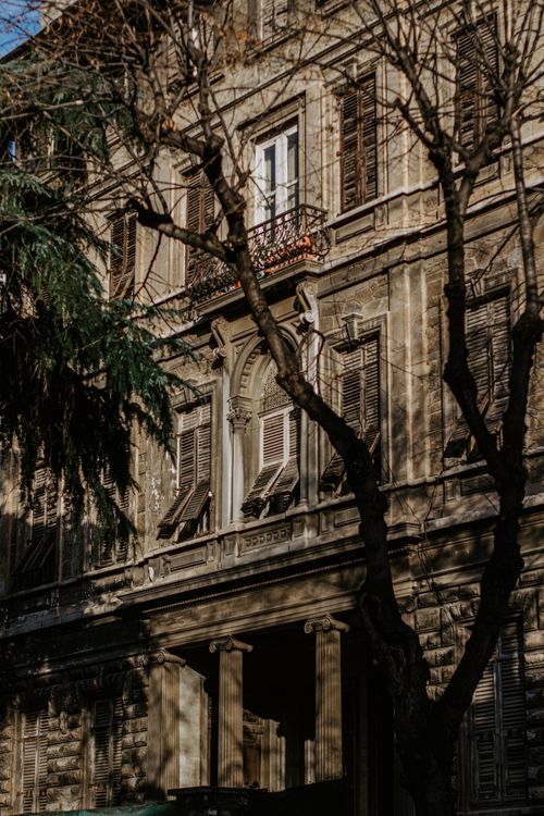 Free Charming old building facade in Istanbul with interesting shadows and light play. Stock Photo