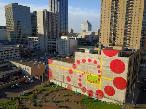 Free stock photo of art, background, city