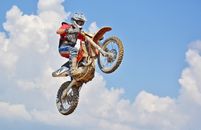 Man On A Motocross Dirt Bike