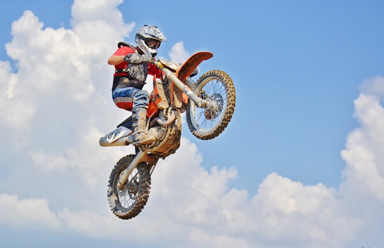 Man On A Motocross Dirt Bike