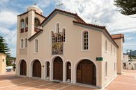 Scenic view of a traditional Greek Orthodox church in Kos, Greece, capturing its unique architecture.